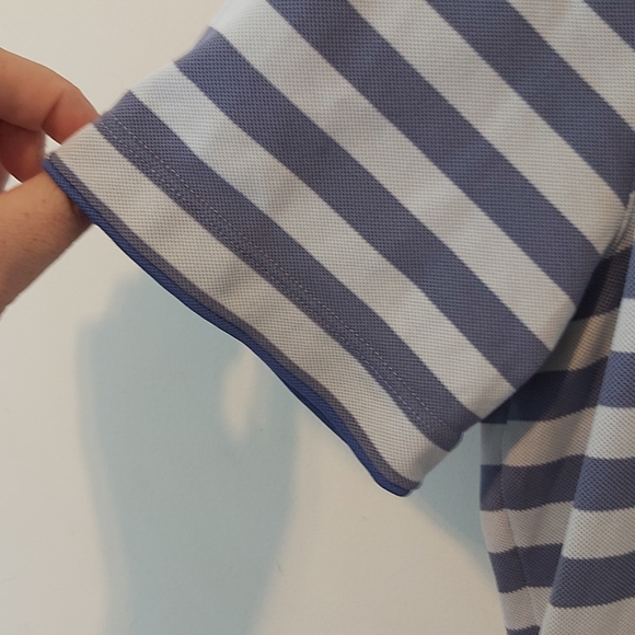 NIKE | Boys Striped Golf Polo Shirt Purple Blue Size Large (12-14) - Picture 6 of 9